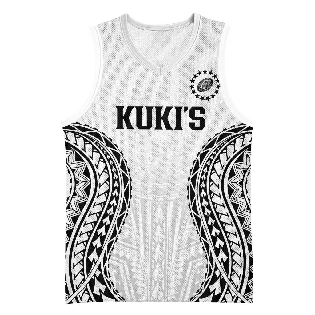 World Rugby Cook Islands Basketball Jersey Kukis Make History LT9 Unisex White - Polynesian Pride