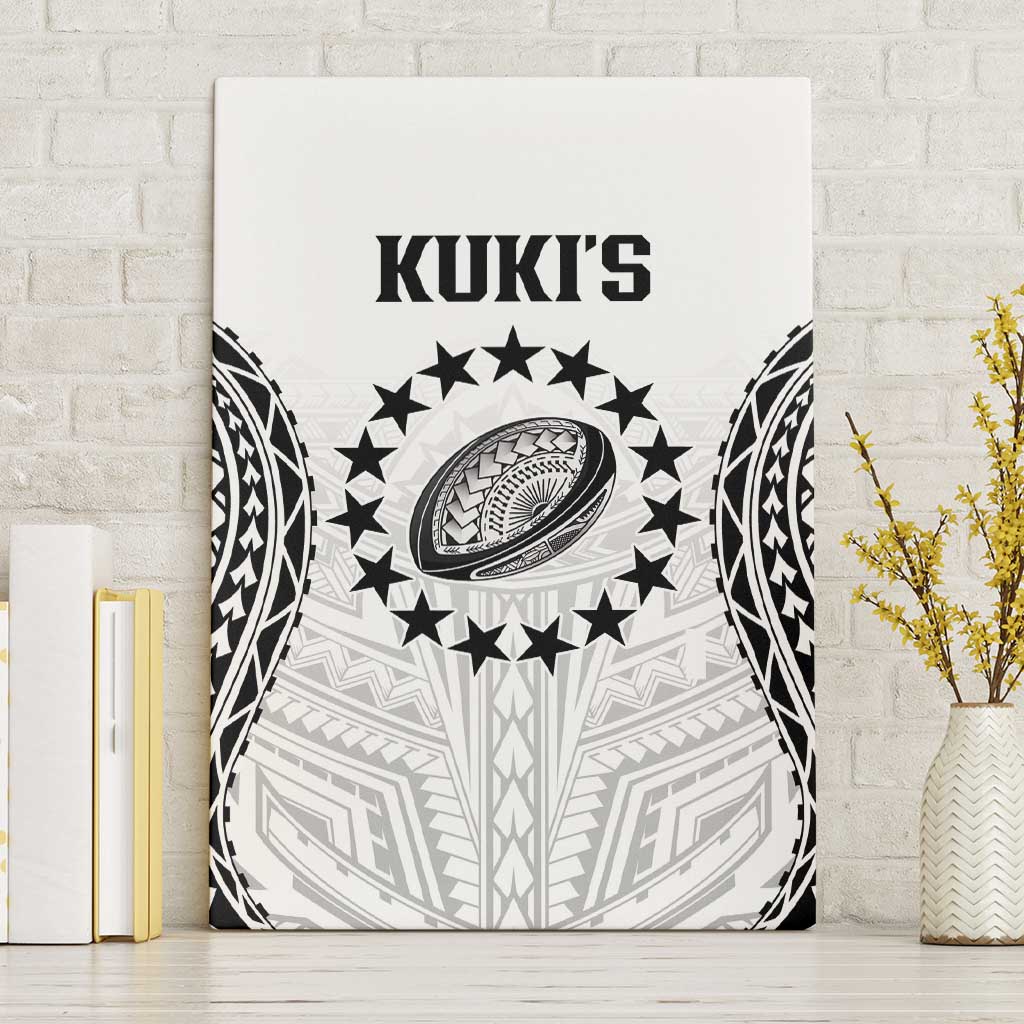World Rugby Cook Islands Canvas Wall Art Kukis Make History LT9 Without Frame White - Polynesian Pride