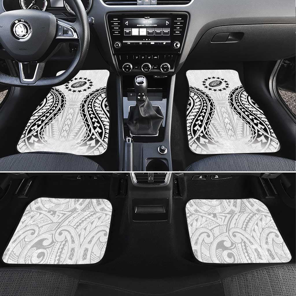 World Rugby Cook Islands Car Mats Kukis Make History LT9 Set 4pcs White - Polynesian Pride