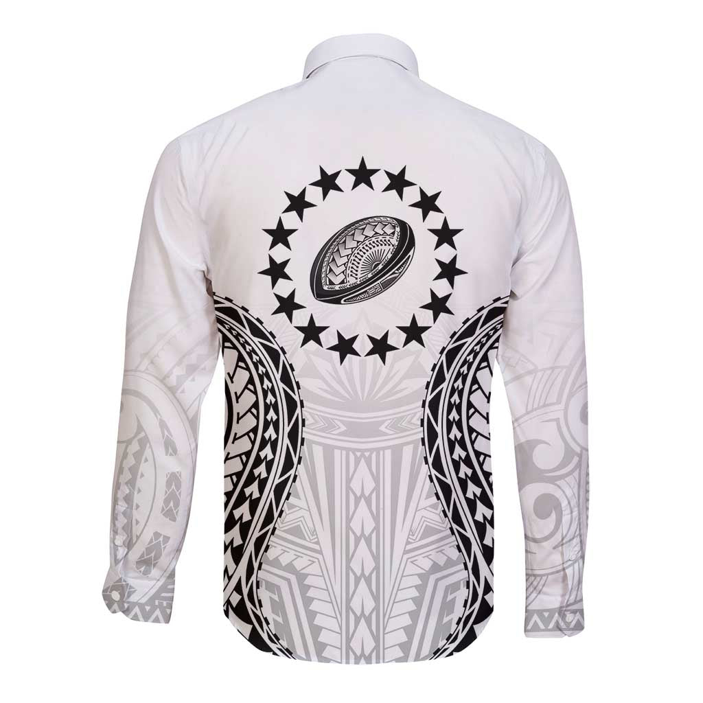 World Rugby Cook Islands Long Sleeve Button Shirt Kukis Make History LT9 - Polynesian Pride