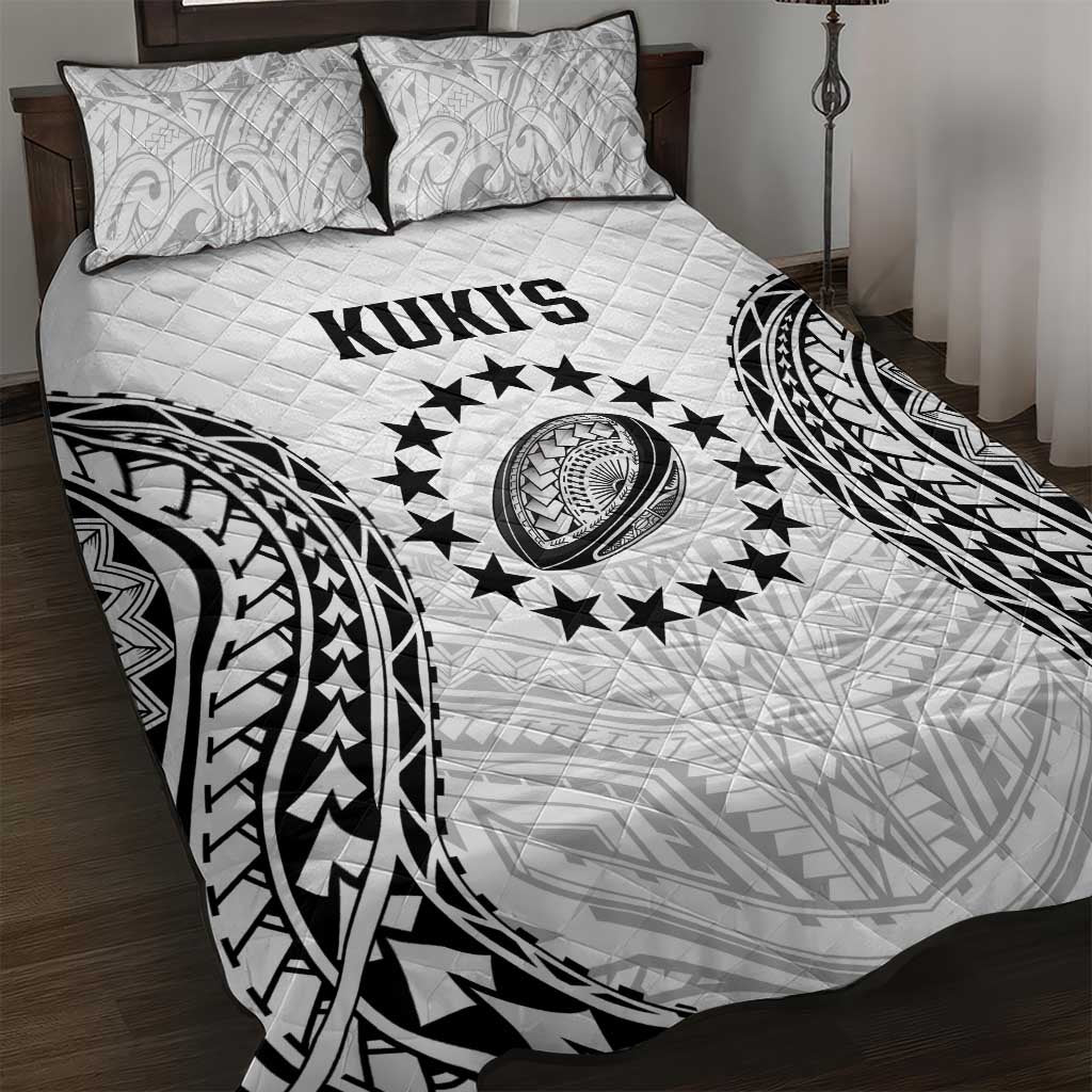 World Rugby Cook Islands Quilt Bed Set Kukis Make History LT9 White - Polynesian Pride