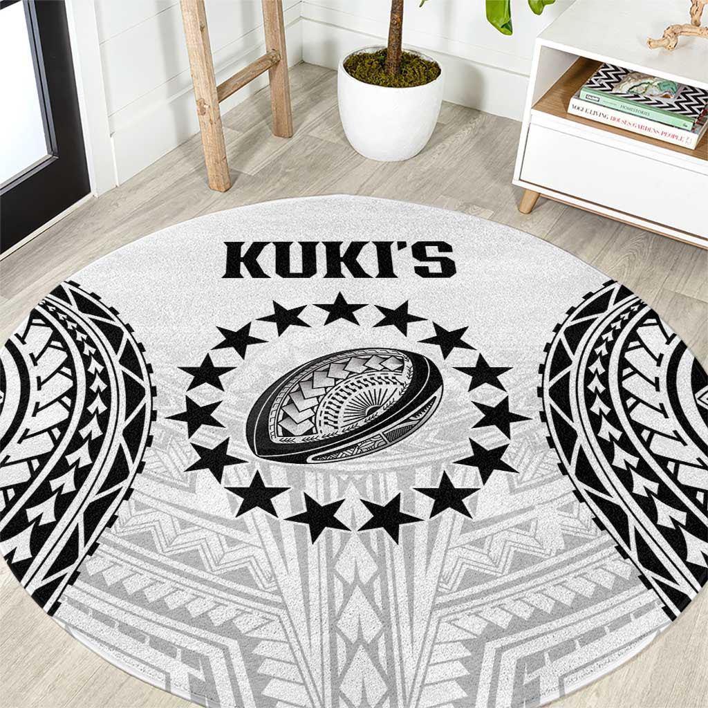 World Rugby Cook Islands Round Carpet Kukis Make History LT9 White - Polynesian Pride