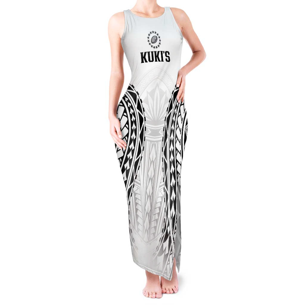 World Rugby Cook Islands Tank Maxi Dress Kukis Make History LT9 Women White - Polynesian Pride