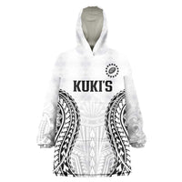 World Rugby Cook Islands Wearable Blanket Hoodie Kukis Make History LT9 One Size White - Polynesian Pride