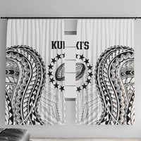 World Rugby Cook Islands Window Curtain Kukis Make History LT9 With Hooks White - Polynesian Pride
