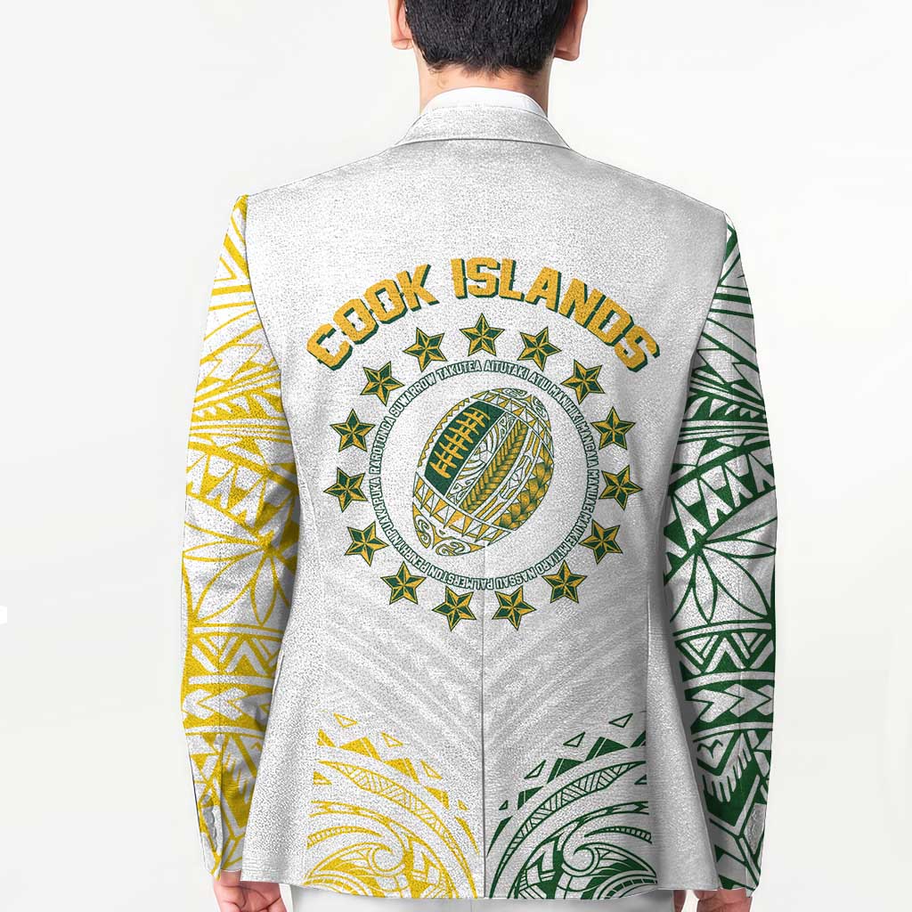 World Rugby Cook Islands Blazer White Polynesian Tribal Pattern LT9 - Polynesian Pride