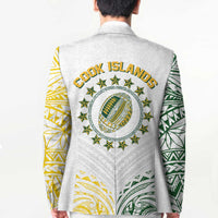 World Rugby Cook Islands Blazer White Polynesian Tribal Pattern LT9 - Polynesian Pride