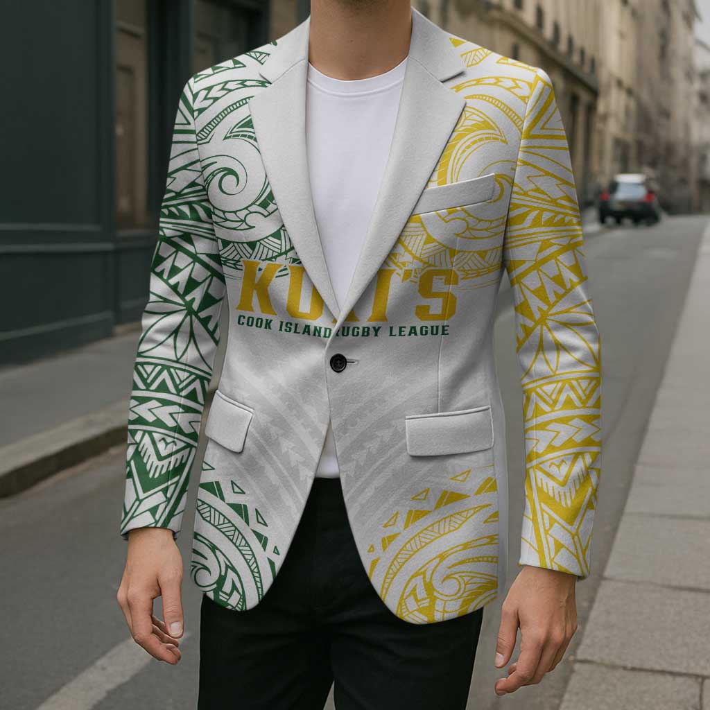 World Rugby Cook Islands Blazer White Polynesian Tribal Pattern LT9 - Polynesian Pride