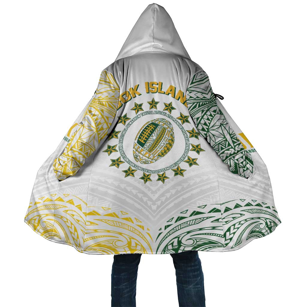 World Rugby Cook Islands Cloak White Polynesian Tribal Pattern LT9 Unisex White - Polynesian Pride