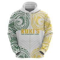 World Rugby Cook Islands Hoodie White Polynesian Tribal Pattern LT9 - Polynesian Pride