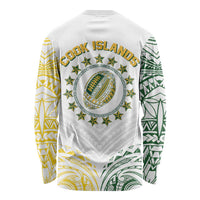 World Rugby Cook Islands Long Sleeve Shirt White Polynesian Tribal Pattern LT9 - Polynesian Pride