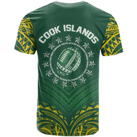 World Rugby Cook Islands T Shirt Green Polynesian Tribal Pattern LT9 - Polynesian Pride