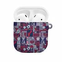Guam Felis Pasgua AirPods Case Pacific Patchwork Xmas Vibes LT9 Blue - Polynesian Pride