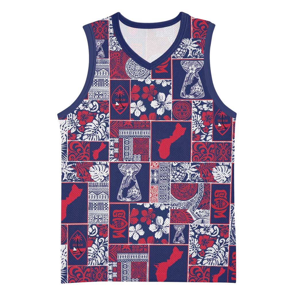 Guam Felis Pasgua Basketball Jersey Pacific Patchwork Xmas Vibes LT9 Unisex Blue - Polynesian Pride