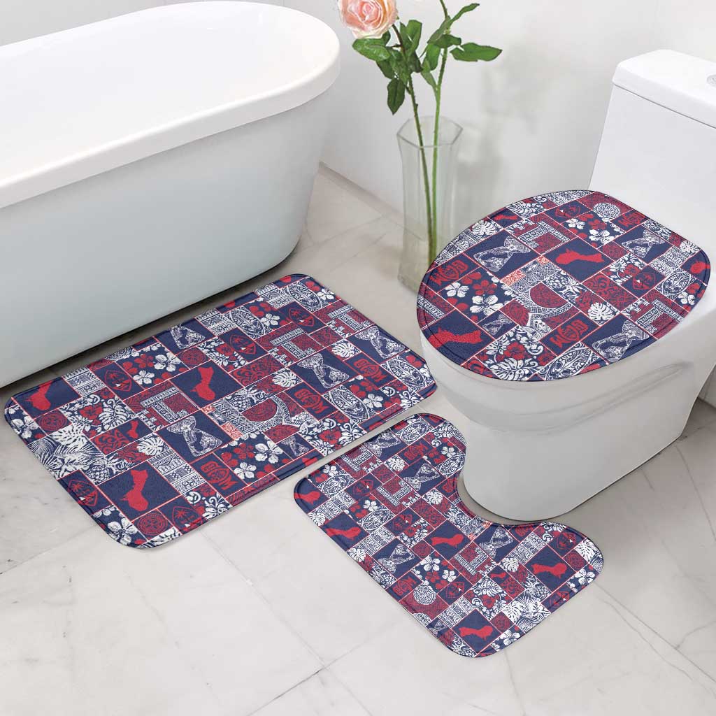 Guam Felis Pasgua Bathroom Set Pacific Patchwork Xmas Vibes LT9 - Polynesian Pride