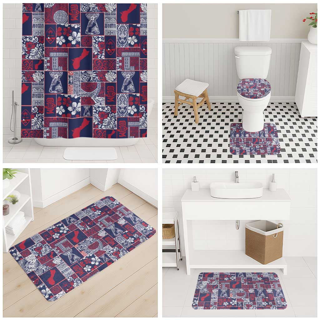 Guam Felis Pasgua Bathroom Set Pacific Patchwork Xmas Vibes LT9 - Polynesian Pride