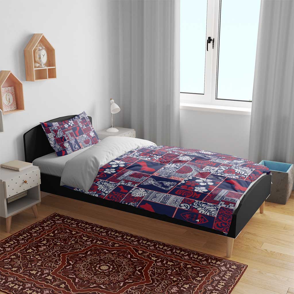 Guam Felis Pasgua Bedding Set Pacific Patchwork Xmas Vibes LT9 - Polynesian Pride