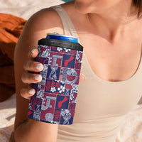 Guam Felis Pasgua 4 in 1 Can Cooler Tumbler Pacific Patchwork Xmas Vibes LT9 - Polynesian Pride