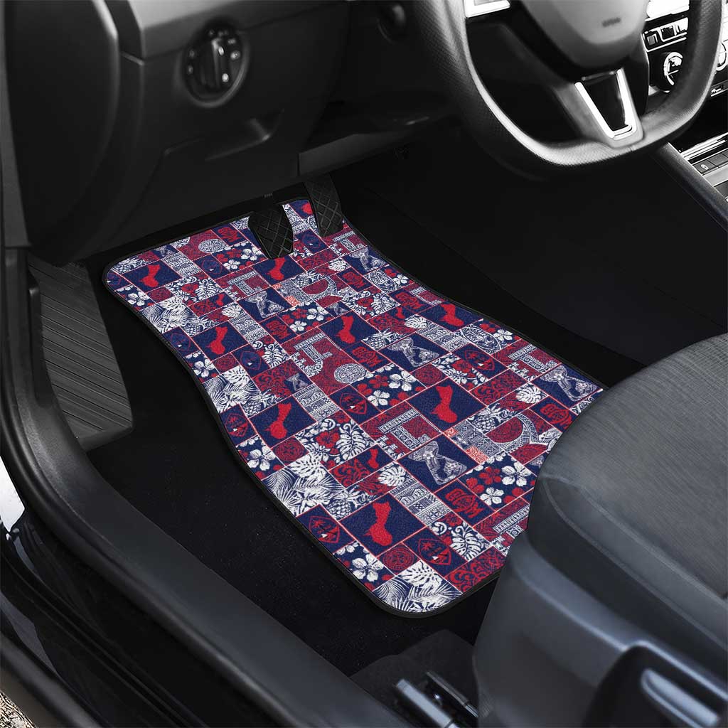 Guam Felis Pasgua Car Mats Pacific Patchwork Xmas Vibes LT9 - Polynesian Pride