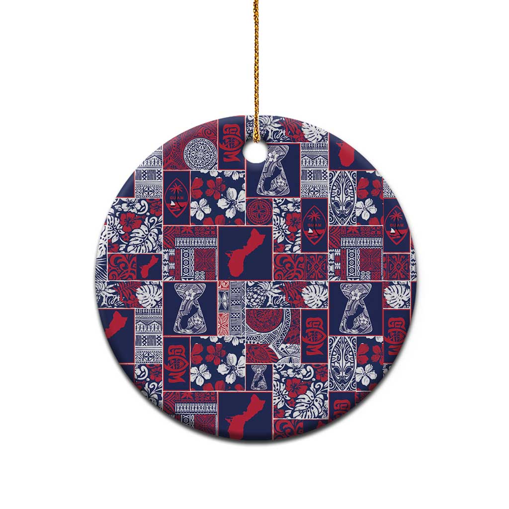 Guam Felis Pasgua Ceramic Ornament Pacific Patchwork Xmas Vibes LT9 - Polynesian Pride