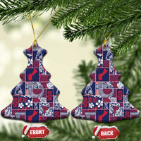 Guam Felis Pasgua Ceramic Ornament Pacific Patchwork Xmas Vibes LT9 Christmas Tree Blue - Polynesian Pride