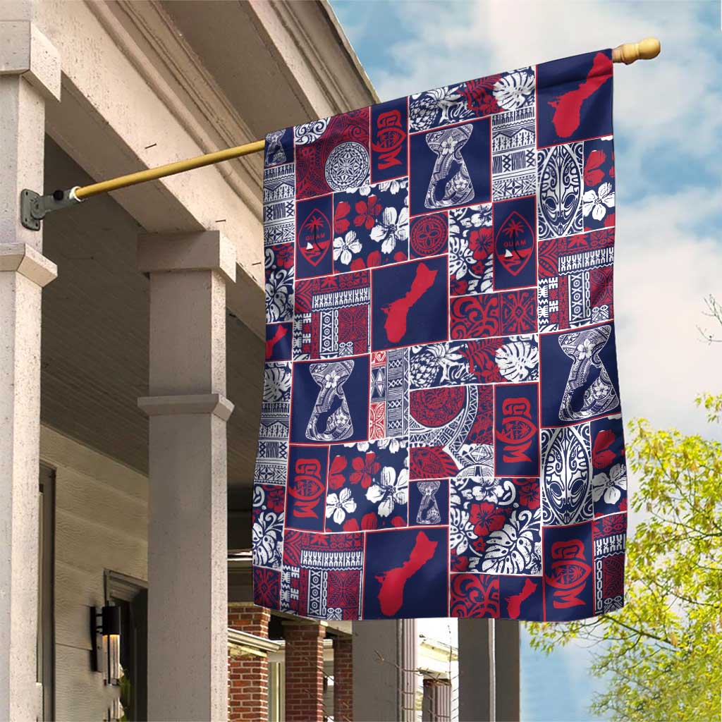 Guam Felis Pasgua Garden Flag Pacific Patchwork Xmas Vibes LT9 House Flag Blue - Polynesian Pride