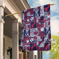 Guam Felis Pasgua Garden Flag Pacific Patchwork Xmas Vibes LT9 House Flag Blue - Polynesian Pride
