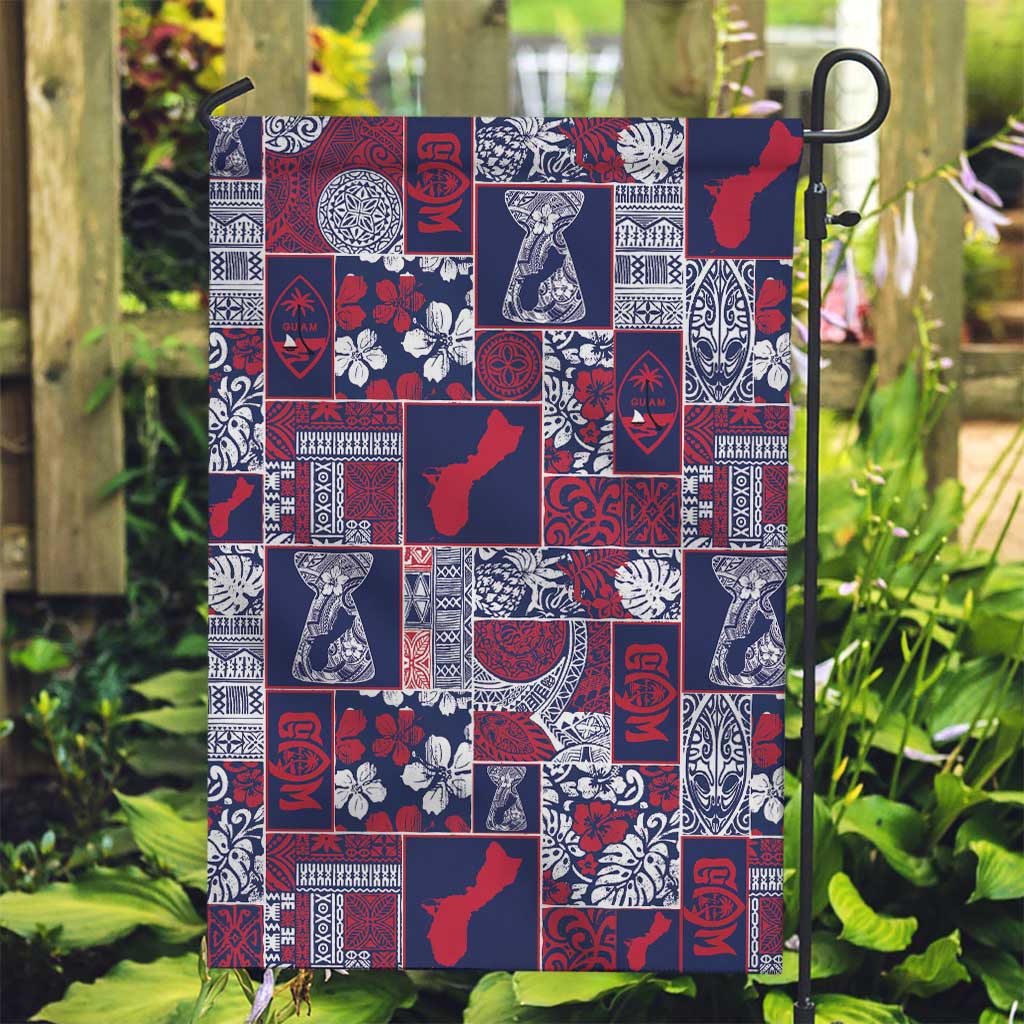 Guam Felis Pasgua Garden Flag Pacific Patchwork Xmas Vibes LT9 Garden Flag Blue - Polynesian Pride