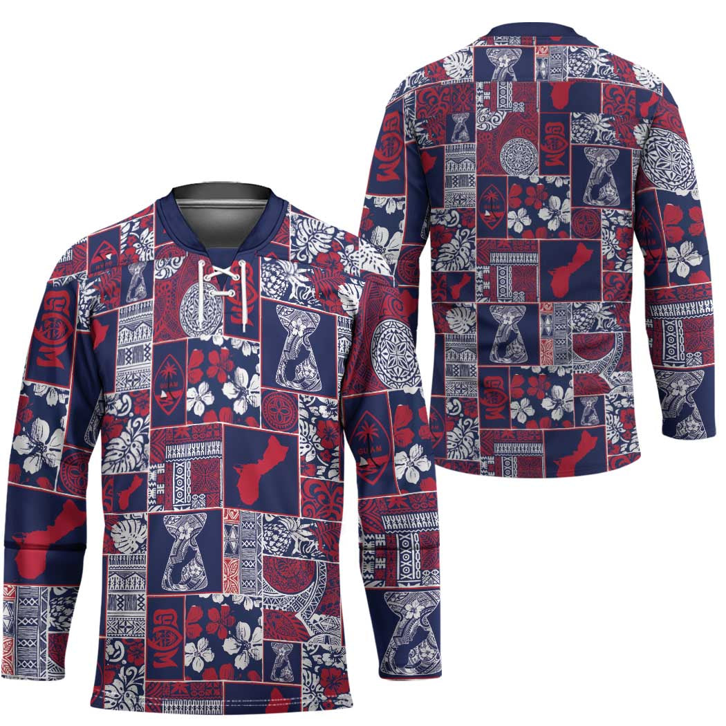 Guam Felis Pasgua Hockey Jersey Pacific Patchwork Xmas Vibes LT9 - Polynesian Pride