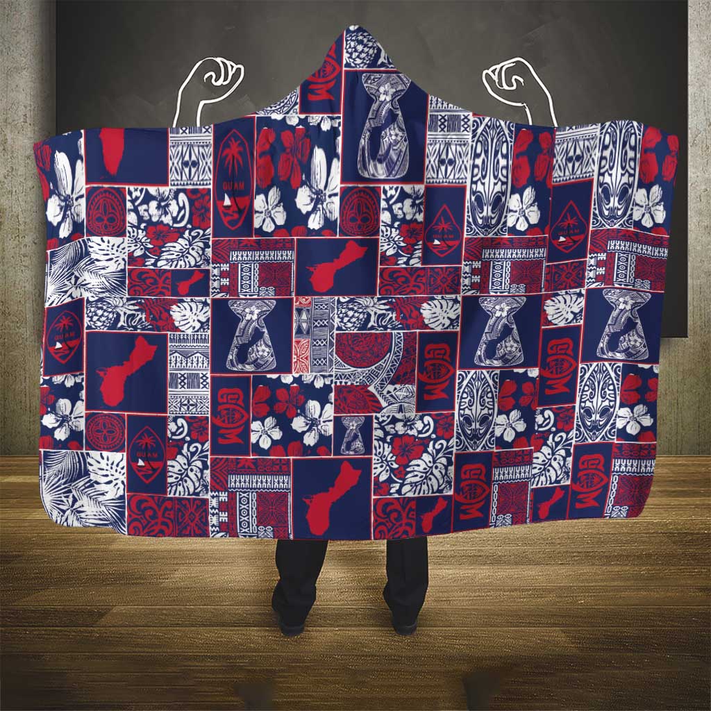 Guam Felis Pasgua Hooded Blanket Pacific Patchwork Xmas Vibes LT9 - Polynesian Pride