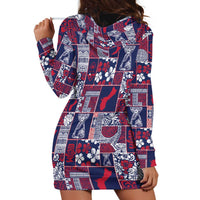 Guam Felis Pasgua Hoodie Dress Pacific Patchwork Xmas Vibes LT9 - Polynesian Pride