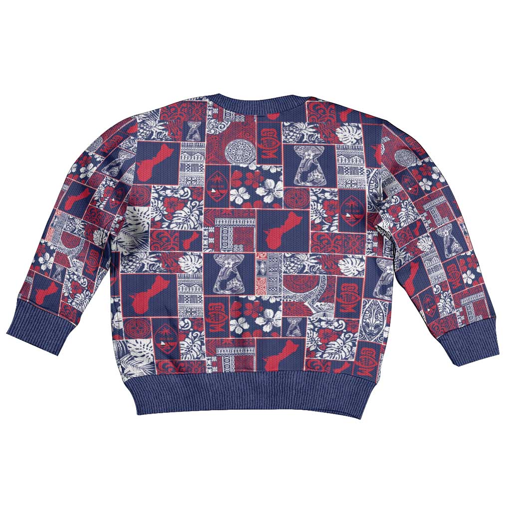 Guam Felis Pasgua Kid Ugly Christmas Sweater Pacific Patchwork Xmas Vibes LT9 - Polynesian Pride