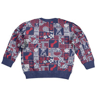 Guam Felis Pasgua Kid Ugly Christmas Sweater Pacific Patchwork Xmas Vibes LT9 - Polynesian Pride