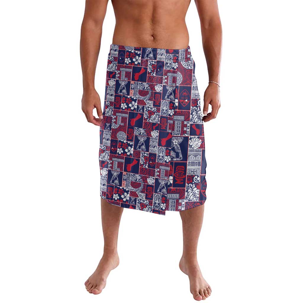 Guam Felis Pasgua Lavalava Pacific Patchwork Xmas Vibes LT9 Blue - Polynesian Pride