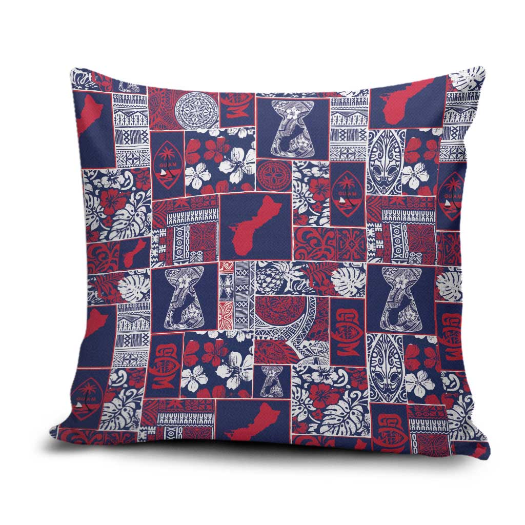 Guam Felis Pasgua Pillow Cover Pacific Patchwork Xmas Vibes LT9 Blue - Polynesian Pride