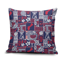 Guam Felis Pasgua Pillow Cover Pacific Patchwork Xmas Vibes LT9 Blue - Polynesian Pride