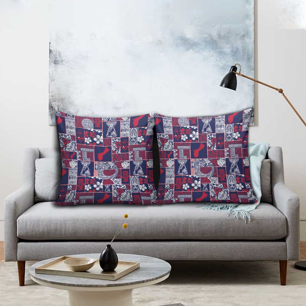 Guam Felis Pasgua Pillow Cover Pacific Patchwork Xmas Vibes LT9 - Polynesian Pride