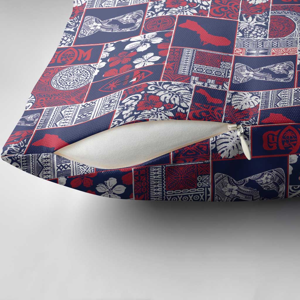 Guam Felis Pasgua Pillow Cover Pacific Patchwork Xmas Vibes LT9 - Polynesian Pride