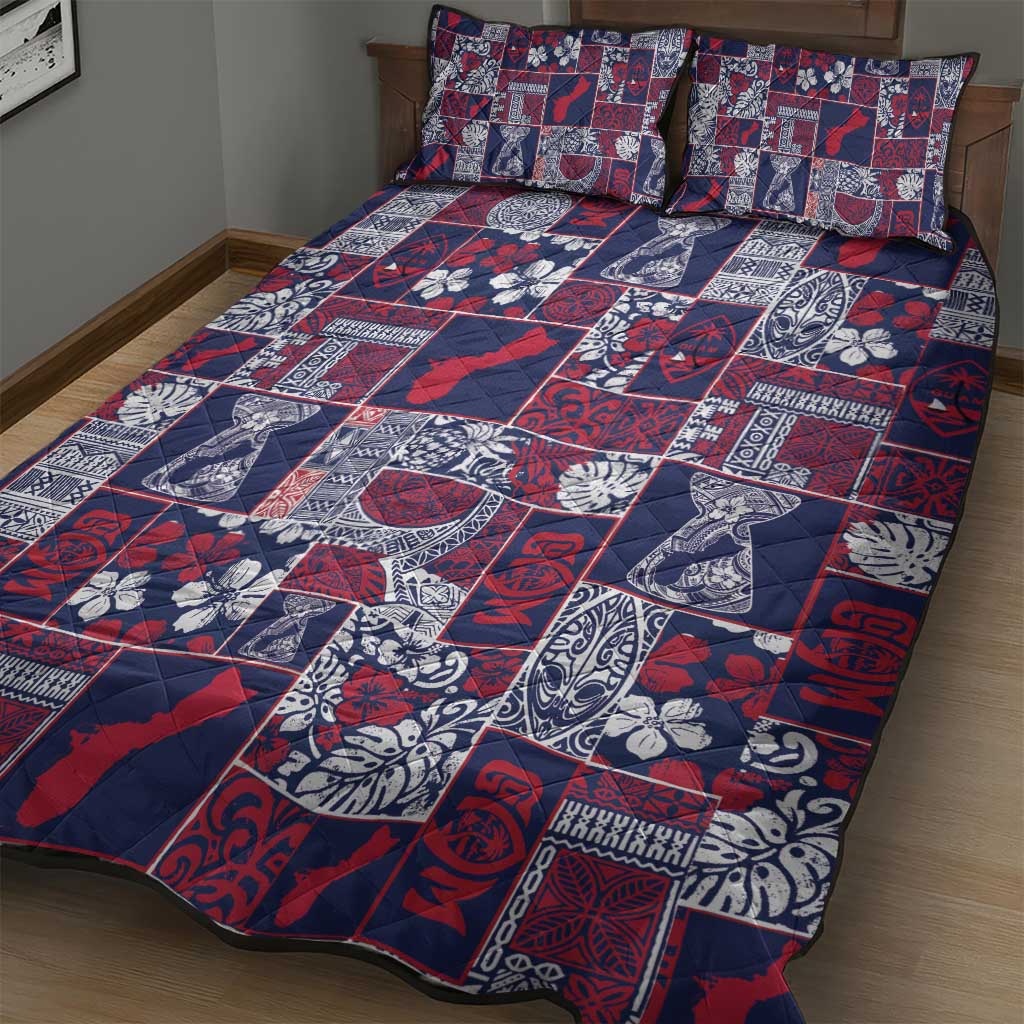 Guam Felis Pasgua Quilt Bed Set Pacific Patchwork Xmas Vibes LT9 - Polynesian Pride