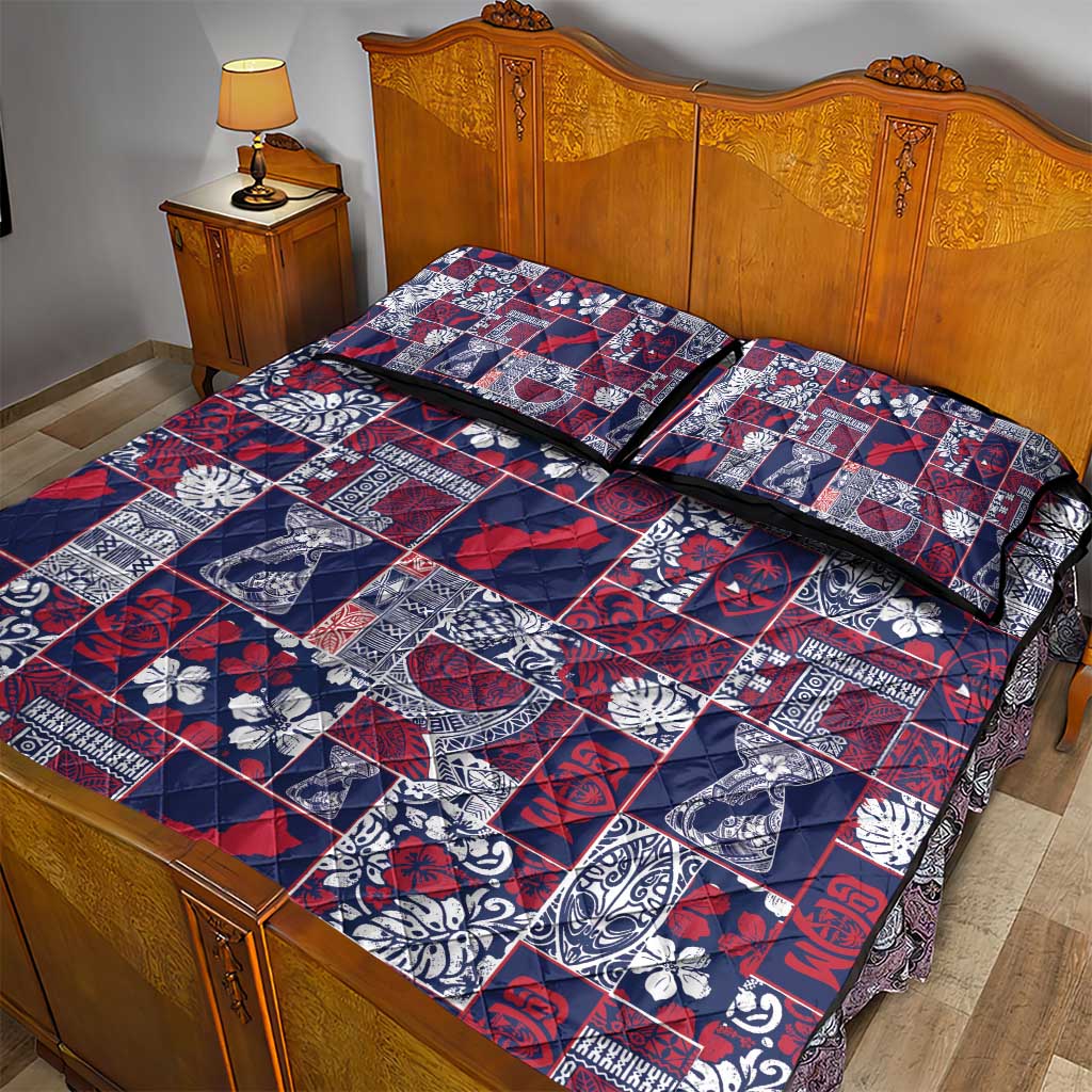 Guam Felis Pasgua Quilt Bed Set Pacific Patchwork Xmas Vibes LT9 - Polynesian Pride