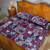 Guam Felis Pasgua Quilt Bed Set Pacific Patchwork Xmas Vibes LT9 - Polynesian Pride