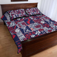 Guam Felis Pasgua Quilt Bed Set Pacific Patchwork Xmas Vibes LT9 - Polynesian Pride