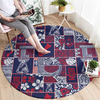 Guam Felis Pasgua Round Carpet Pacific Patchwork Xmas Vibes LT9 - Polynesian Pride
