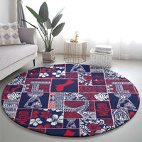 Guam Felis Pasgua Round Carpet Pacific Patchwork Xmas Vibes LT9 - Polynesian Pride