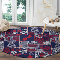 Guam Felis Pasgua Round Carpet Pacific Patchwork Xmas Vibes LT9 - Polynesian Pride