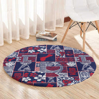 Guam Felis Pasgua Round Carpet Pacific Patchwork Xmas Vibes LT9 - Polynesian Pride