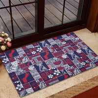 Guam Felis Pasgua Rubber Doormat Pacific Patchwork Xmas Vibes LT9 - Polynesian Pride