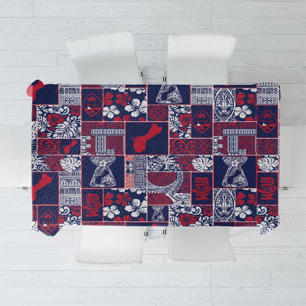 Guam Felis Pasgua Tablecloth Pacific Patchwork Xmas Vibes LT9 Blue - Polynesian Pride