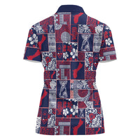 Guam Felis Pasgua Women Polo Shirt Pacific Patchwork Xmas Vibes LT9 - Polynesian Pride