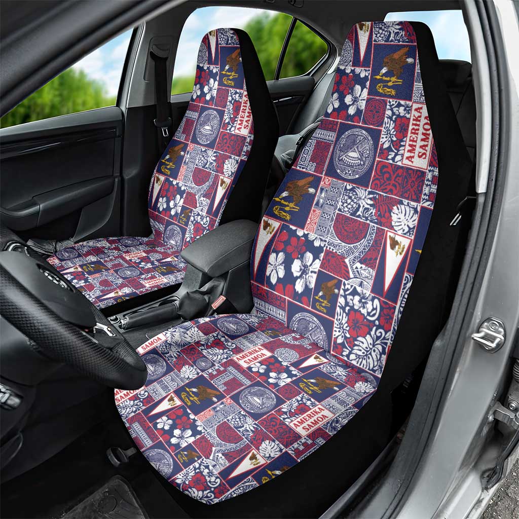 Manuia le Kerisimasi American Samoa Car Seat Cover Pacific Patchwork Xmas Vibes LT9 - Polynesian Pride